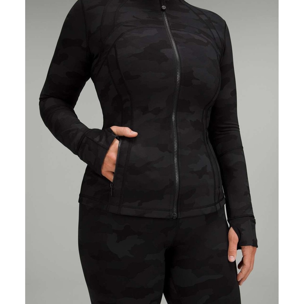 Lululemon Define Jacket Heritage 365 Camo Deep Coal Multi Gray Black Size 10 - Picture 2 of 9